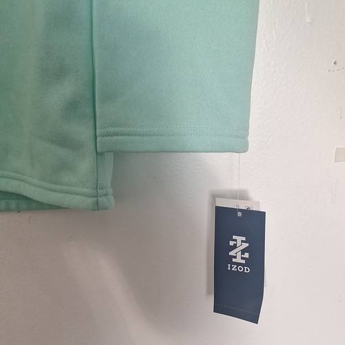 IZOD Mint Green Solid 1/4 Zip Mock Neck Sweatshirt L/G 14/16 - photo 4