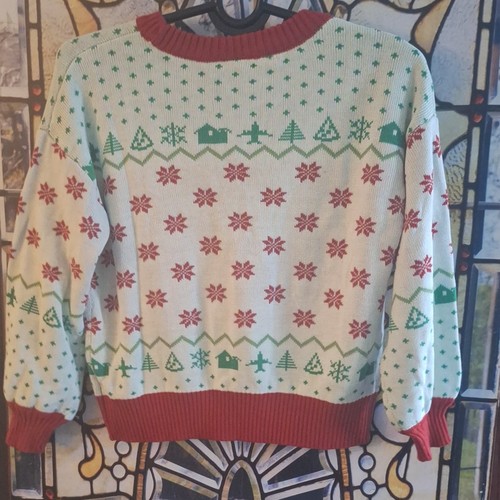 Home Alone Fair Isle Graphic Knit Crew Neck Pullover Sweater - photo 4