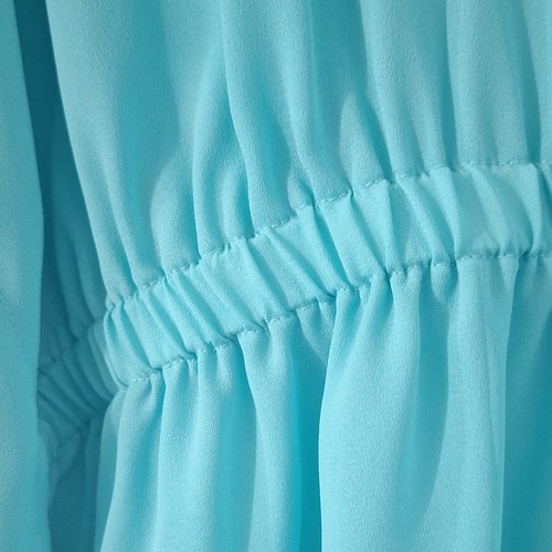 Bold Elements Aqua Blue Kimono Sleeve Tunic Blouse L - photo 4