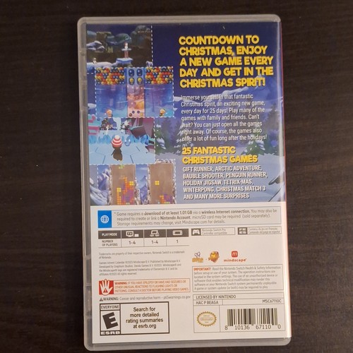 Games Advent Calendar Nintendo Switch Mindscape Multiplayer Puzz - photo 2