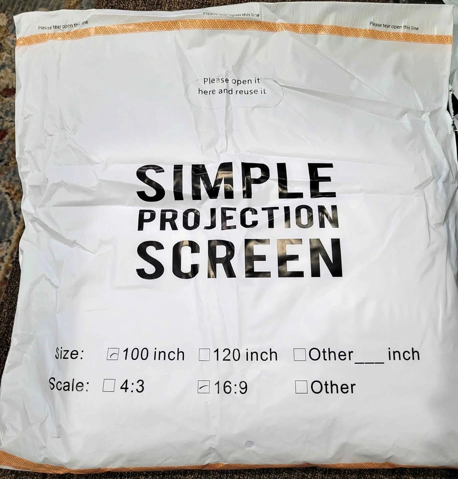 Brand New 100" Projector Screen (16:9 Widescreen) - Factory Seal