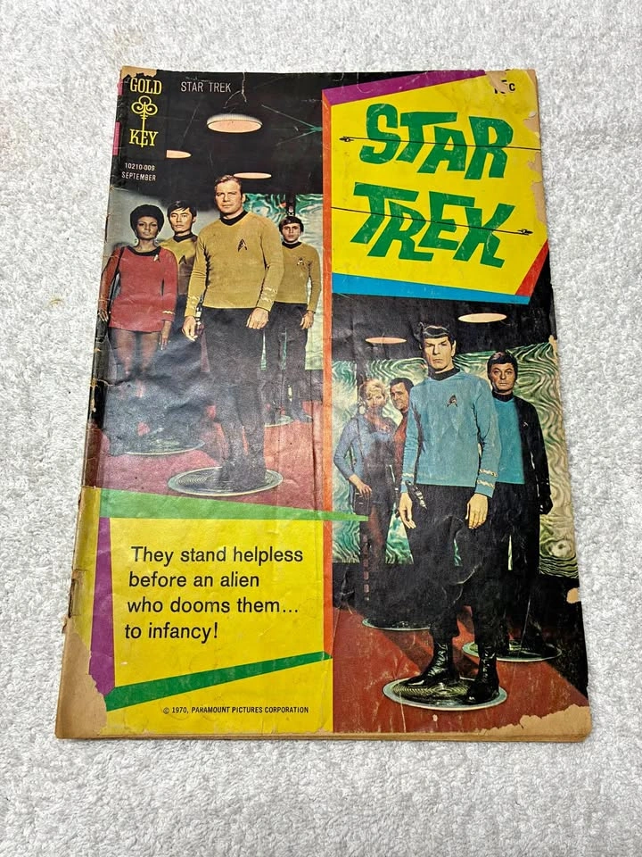 Vintage 1970 Star Trek #8 Gold Key Comic Book - Photo Cover