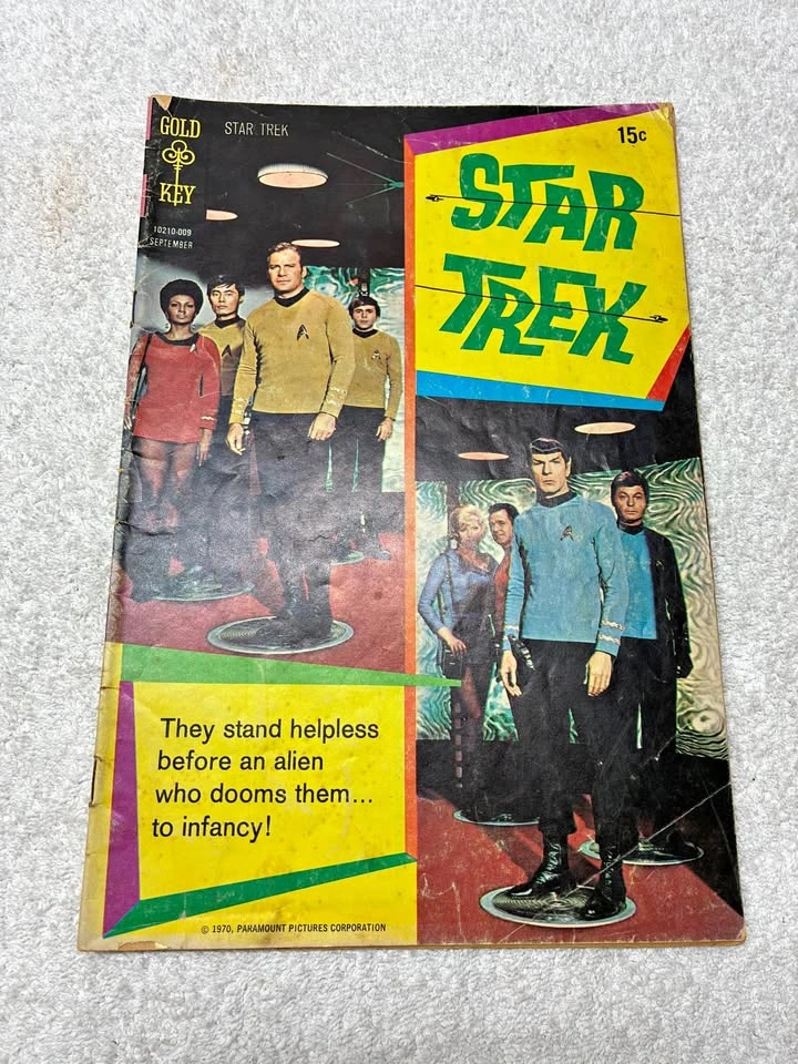Vintage 1970 Star Trek #8 Gold Key Comic Book - Photo Cover