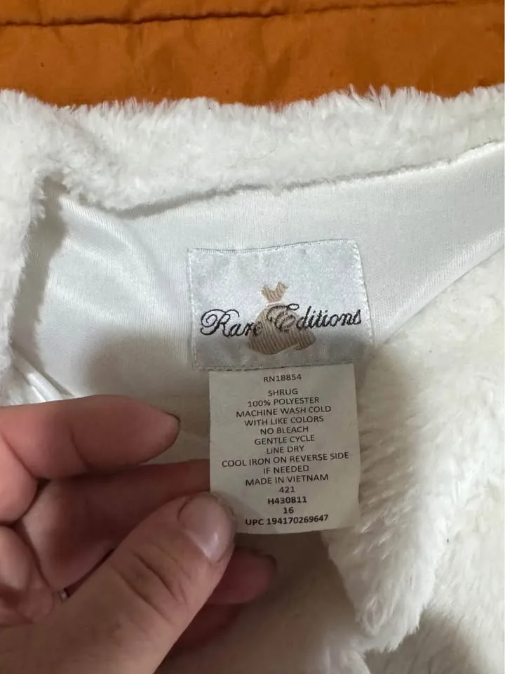 Rare Editions Shrug Jacket Big Girls Size (16) image indicator(3)