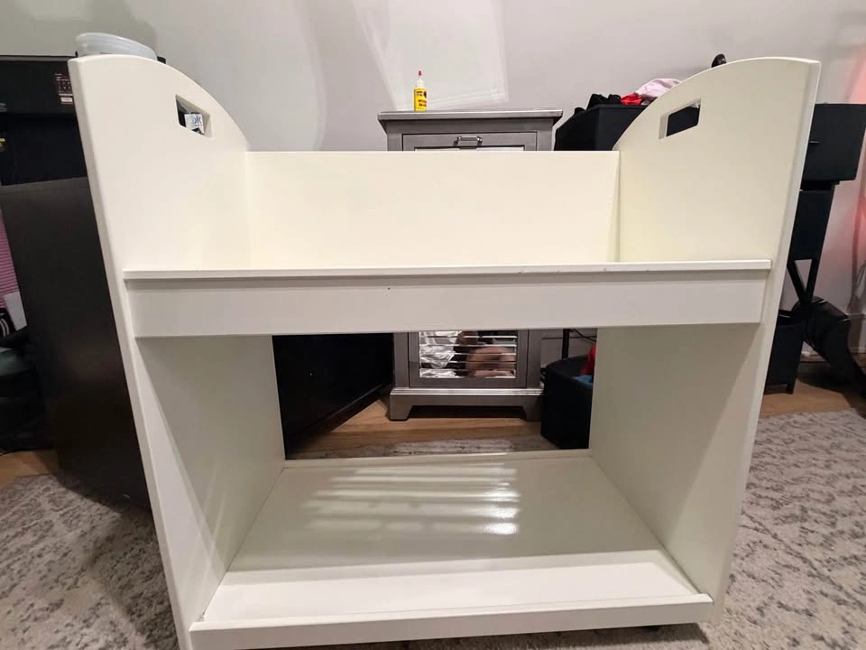 White rolling book cart - photo 3