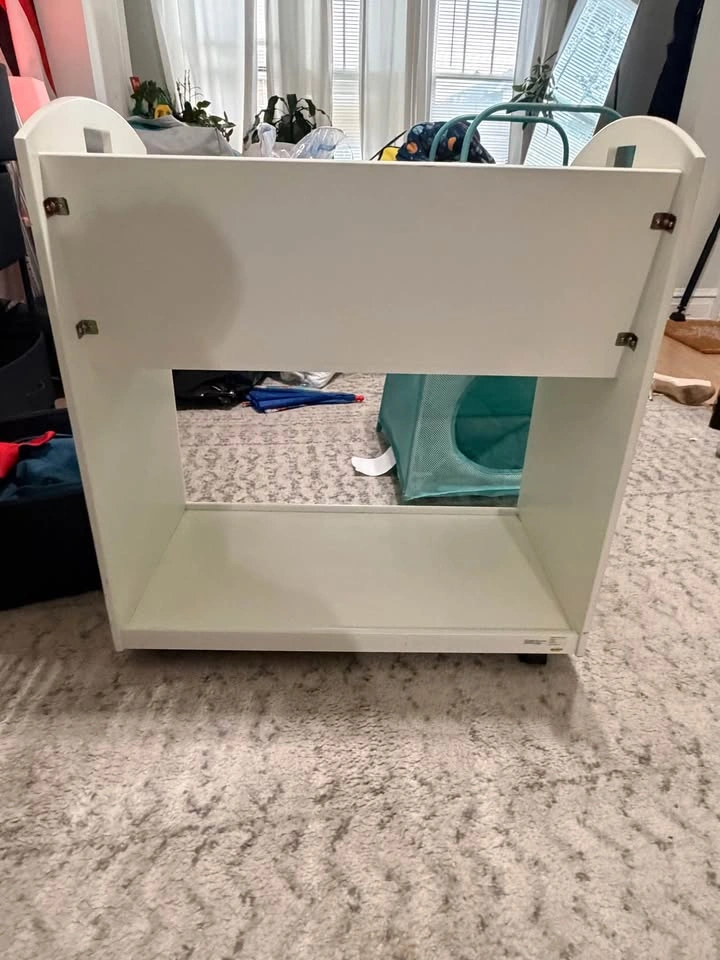 White rolling book cart - photo 5