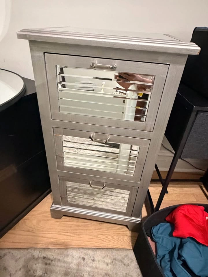 Grey mirror night stand - photo 4