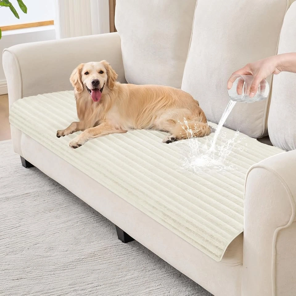 NEW 100% Waterproof Couch Covers for Pets (Gray / White) - photo 2