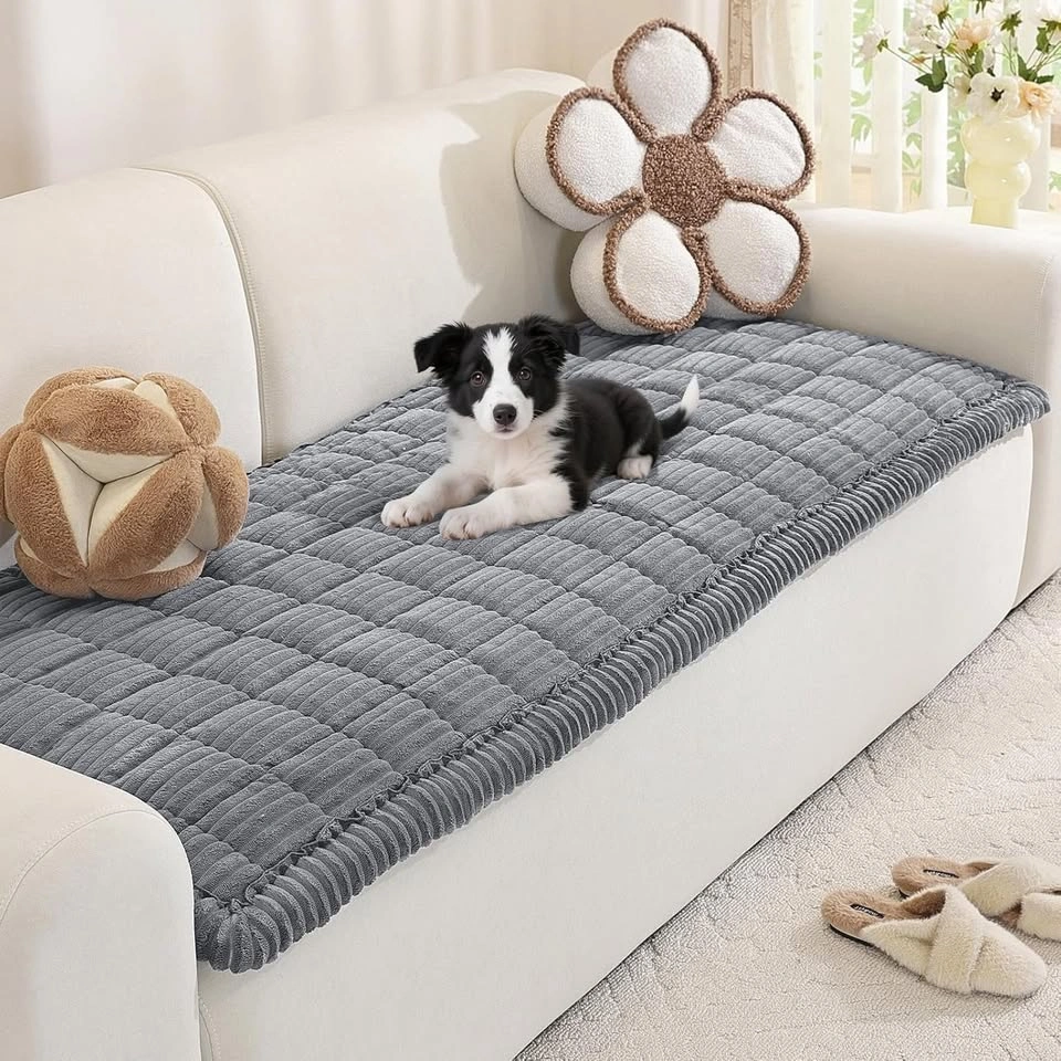 NEW 100% Waterproof Couch Covers for Pets (Gray / White) - photo 3