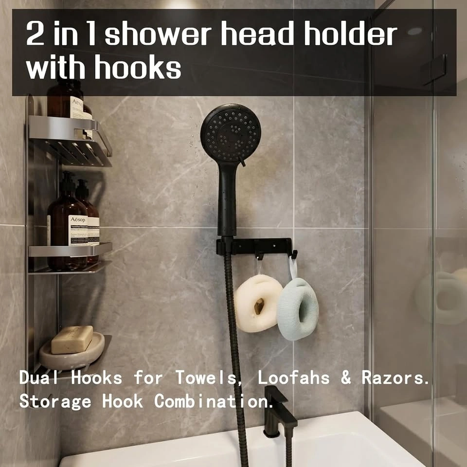 Shower Head Holder with Dual Hooks - photo 3