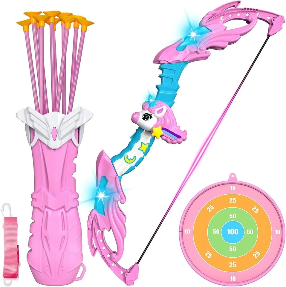 Unicorn Bow and Arrow Toy, LED