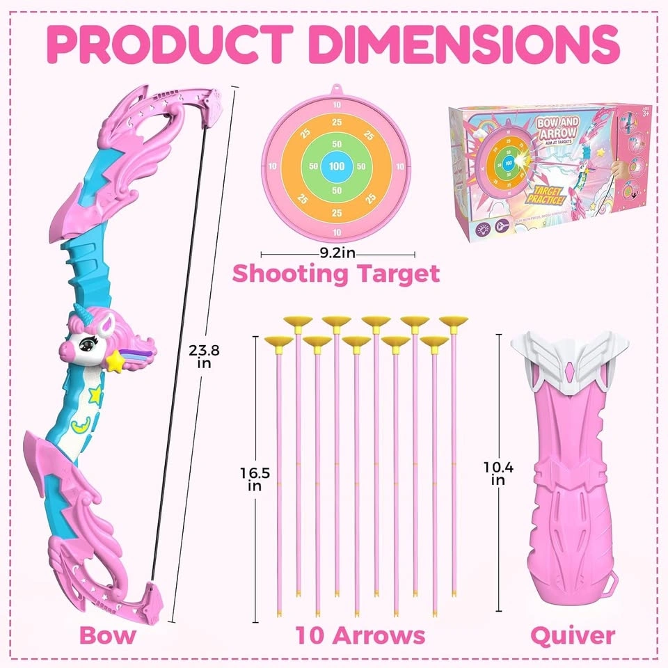 Unicorn Bow and Arrow Toy, LED - photo 2