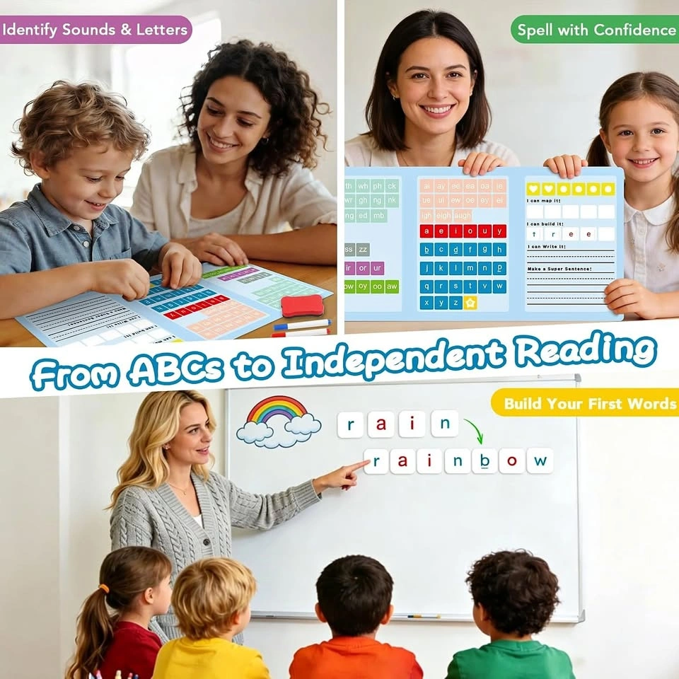 265PCS Phonics Magnetic Letter Tiles Set