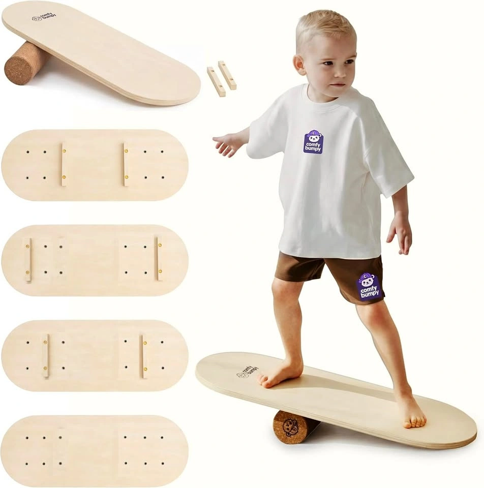 Balance Board for Kids with Cork Roller