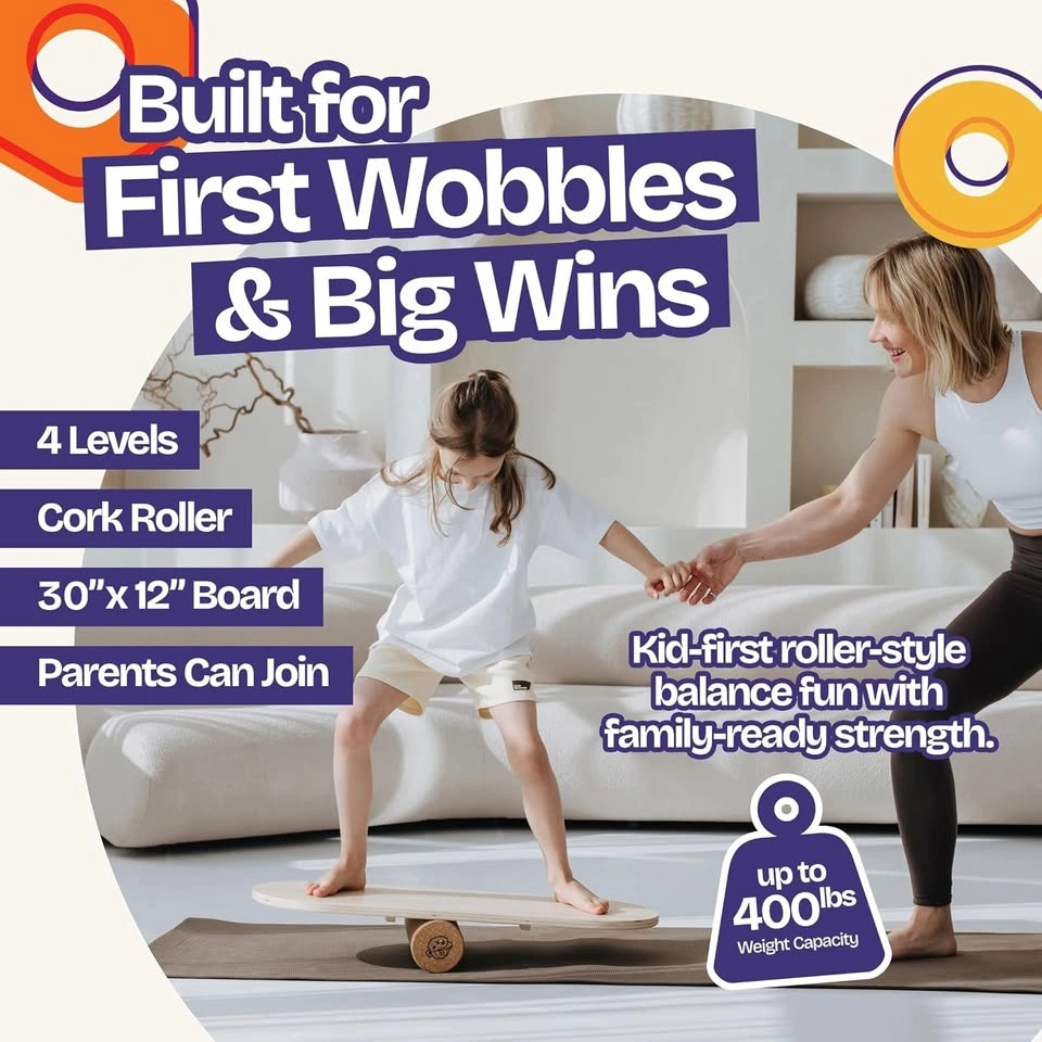 Balance Board for Kids with Cork Roller - photo 2