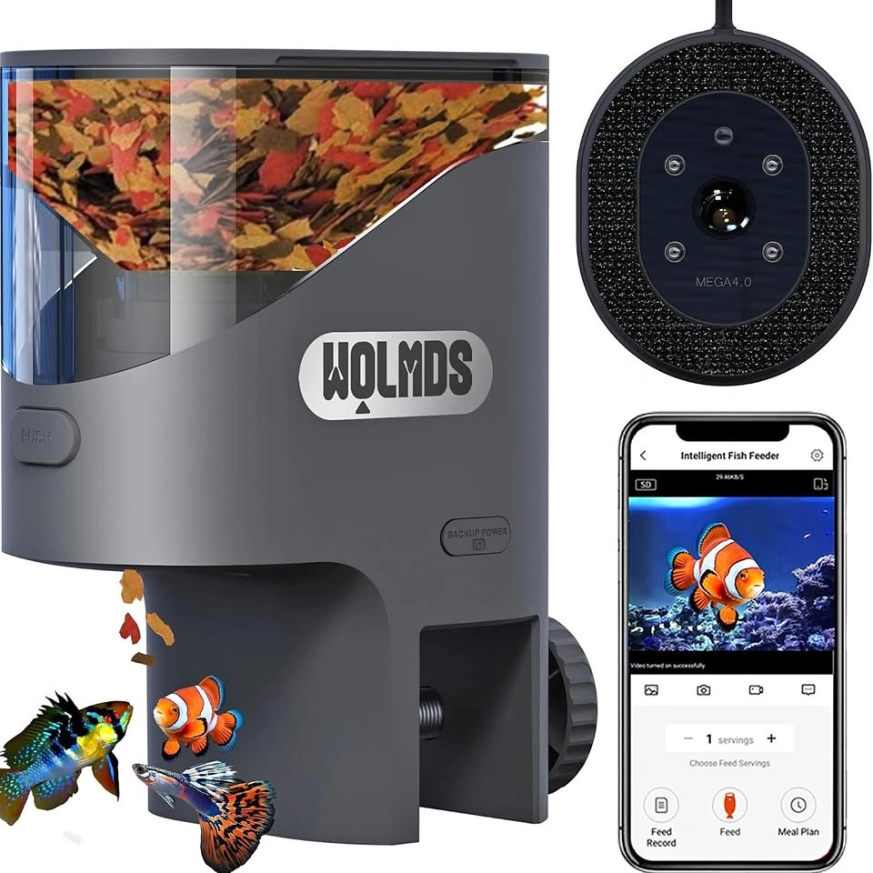 WiFi Automatic Fish Feeder with 2.5K HD Camera
