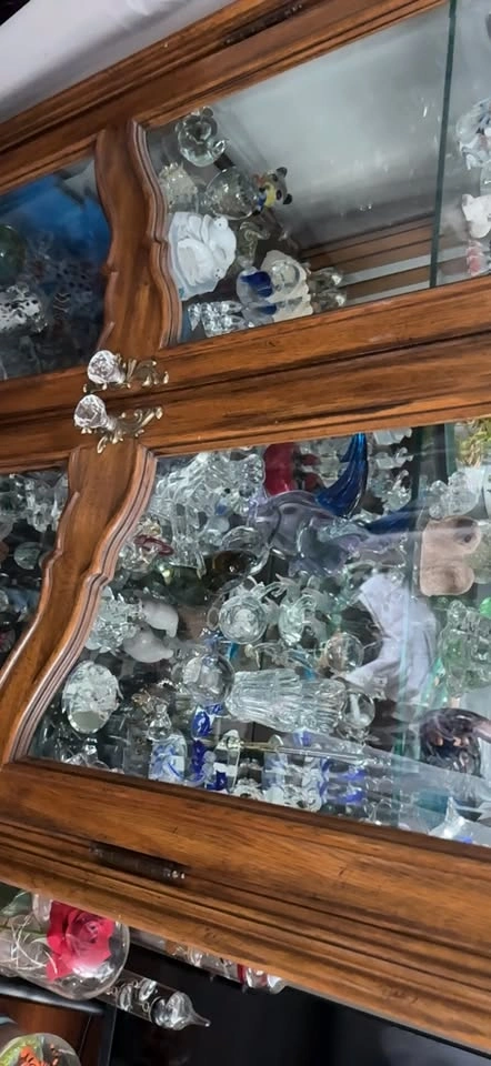 Glass Figurines in Display Cabinet - photo 3