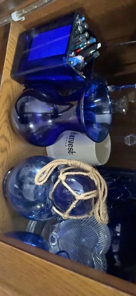 Blue Glass Decor