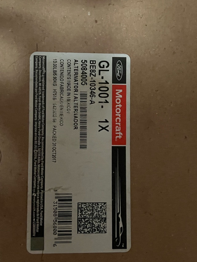 Ford Motorcraft Alternator