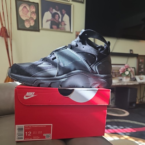 Nike Air Trainer Huarache Triple Black Men’s Size 12 - photo 2