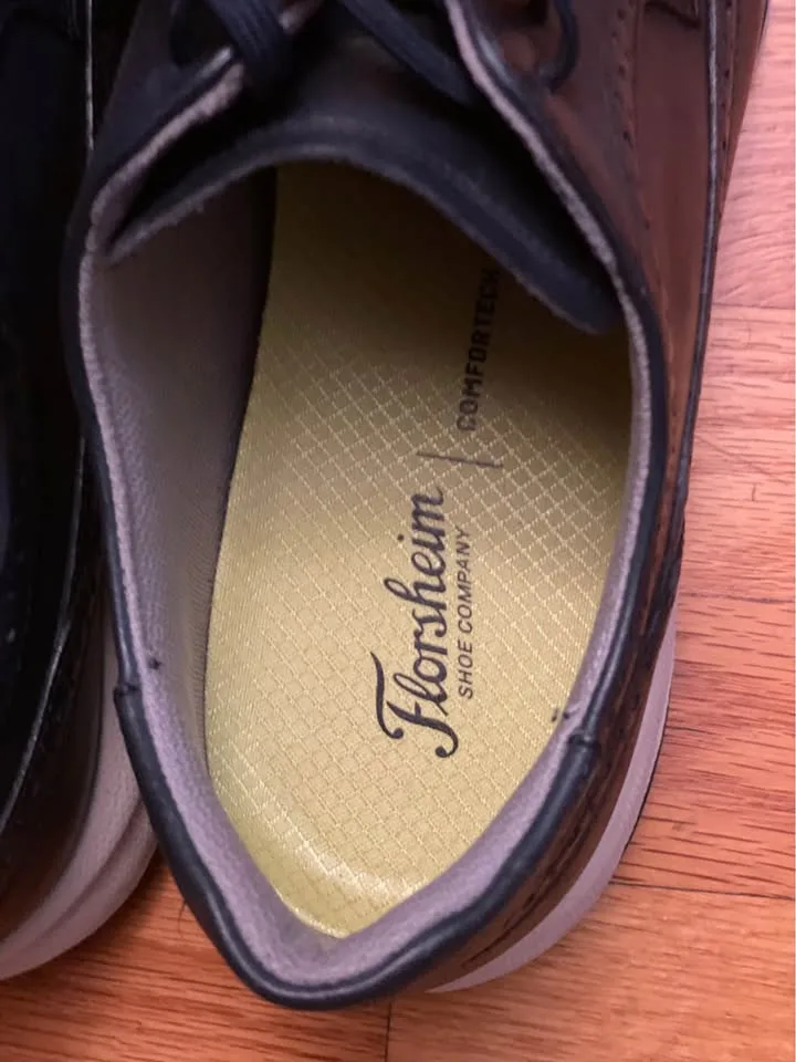 Florsheim Wing Tip Shoes, Navy, Size 10.5 + Belt image indicator(3)