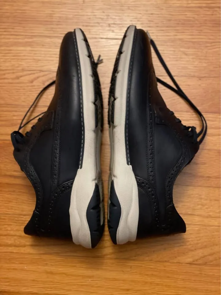 Florsheim Wing Tip Shoes, Navy, Size 10.5 + Belt image indicator(4)