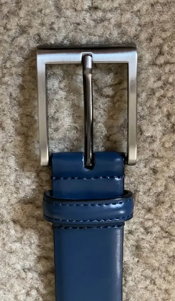 Florsheim Wing Tip Shoes, Navy, Size 10.5 + Belt image indicator(7)