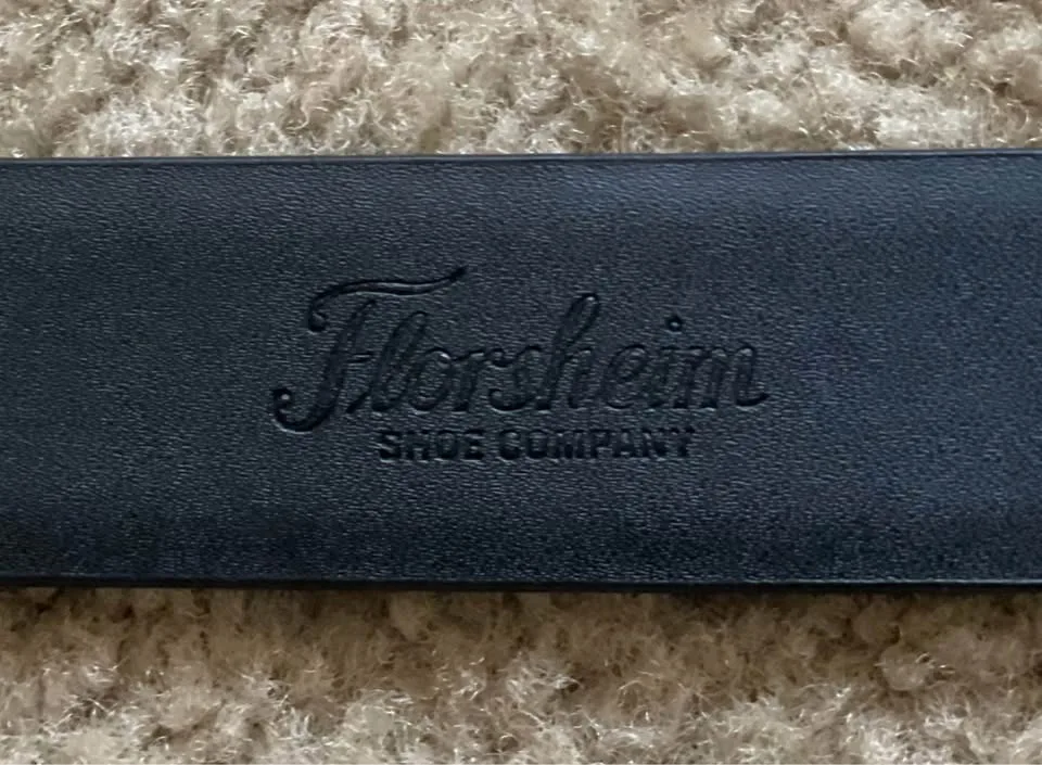 Florsheim Wing Tip Shoes, Navy, Size 10.5 + Belt image indicator(8)