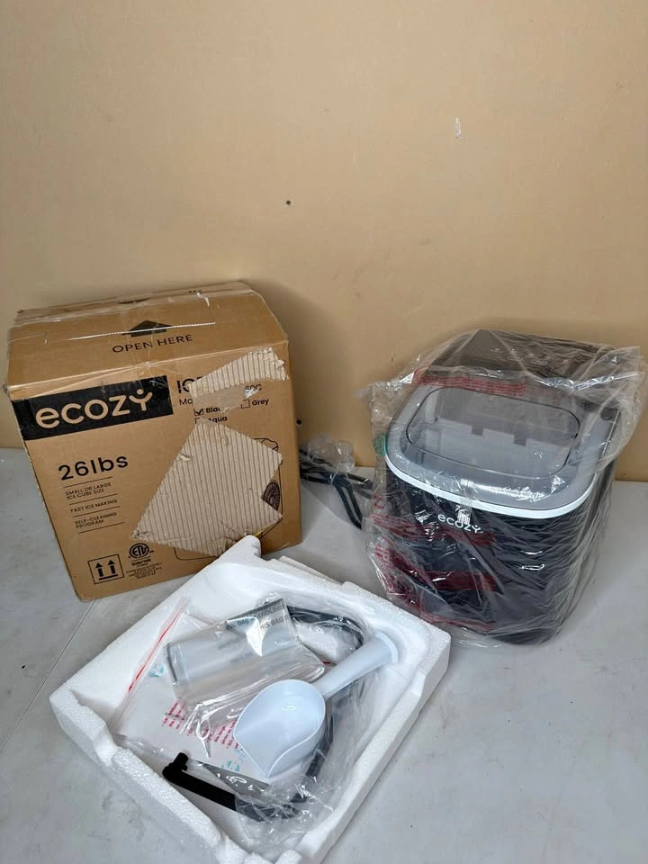 ecozy IM-BS260C Countertop Ice Maker – 26 lb/Day, 2 Ice Sizes