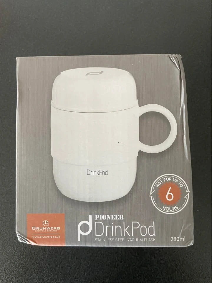 New Grunwerg Pioneer DrinkPod 280ml Vacuum Travel Mug - Green - photo 2