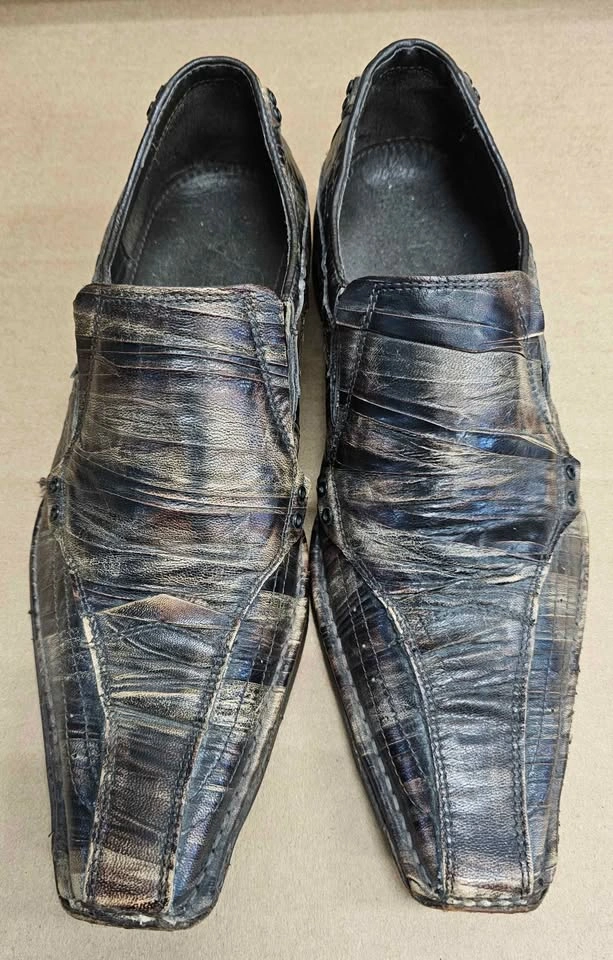 ALDO Men's Y2K Distressed Pleated Leather Loafers - US 8 - photo 2