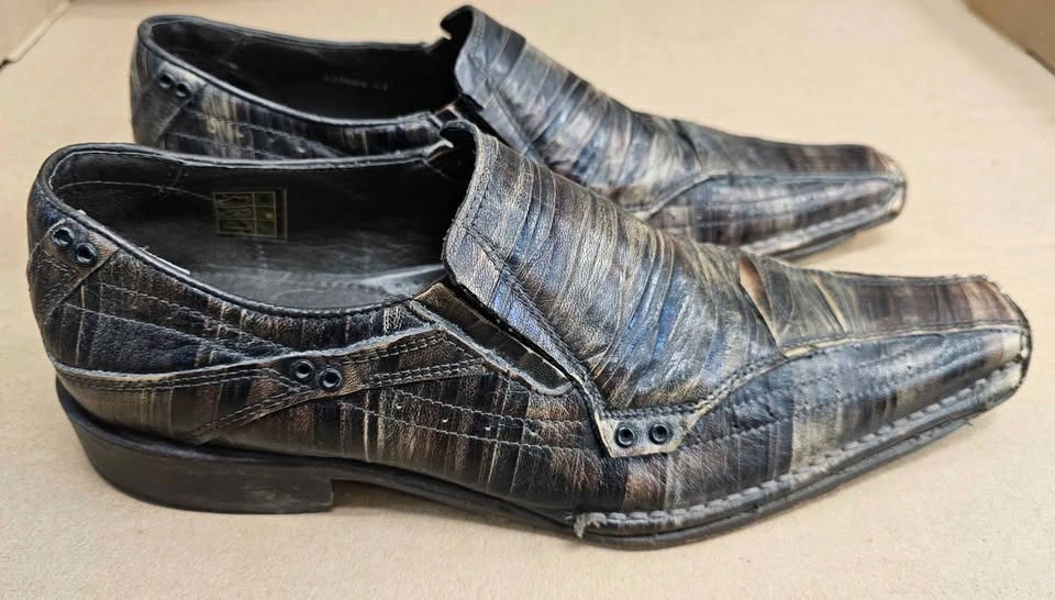 ALDO Men's Y2K Distressed Pleated Leather Loafers - US 8 - photo 3