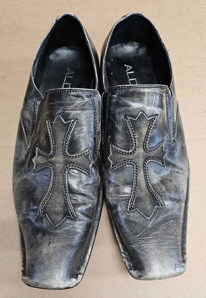 ALDO Kaman Men's Y2K Gothic Cross Distressed Loafers - US 8 - photo 2