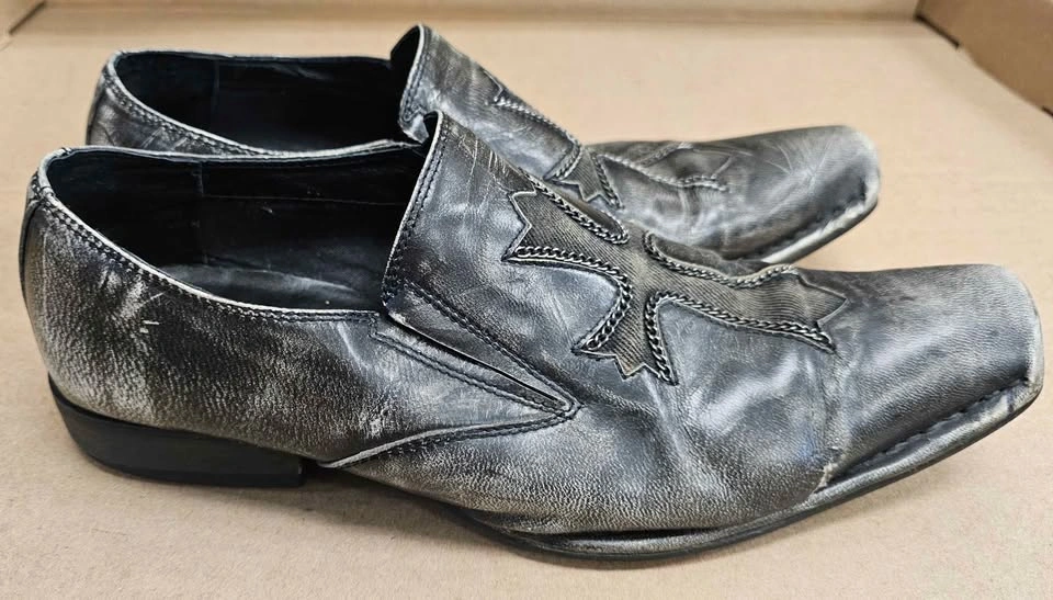 ALDO Kaman Men's Y2K Gothic Cross Distressed Loafers - US 8 - photo 3