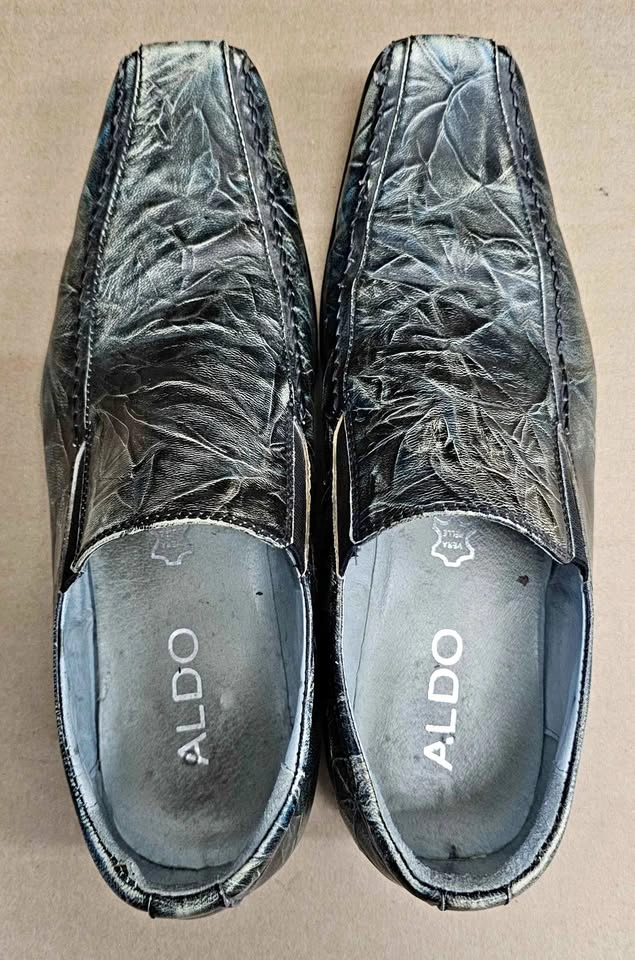ALDO Men's Y2K Vintage Distressed Leather Square Toe Loafers
