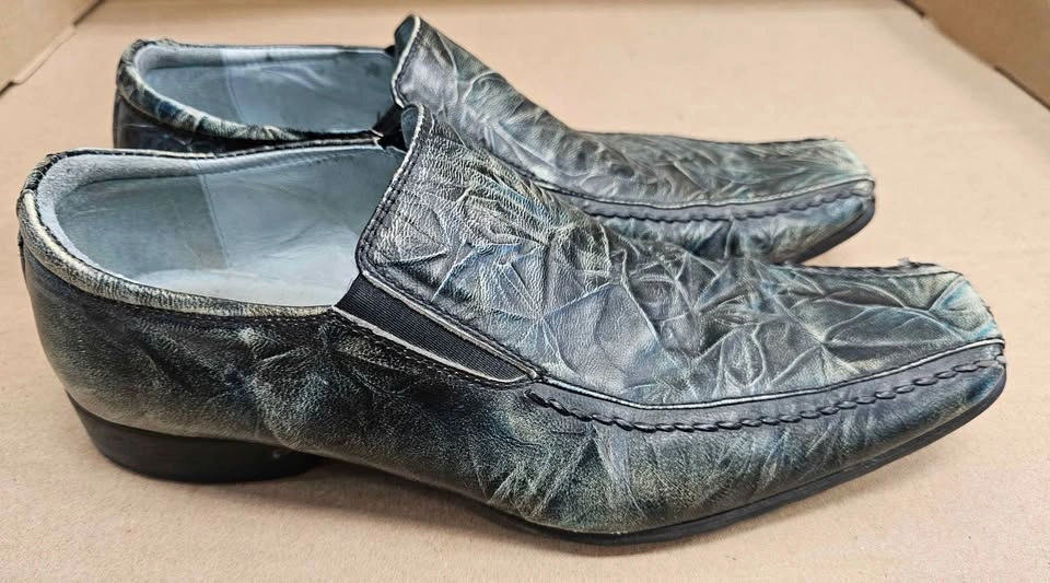 ALDO Men's Y2K Vintage Distressed Leather Square Toe Loafers - photo 3