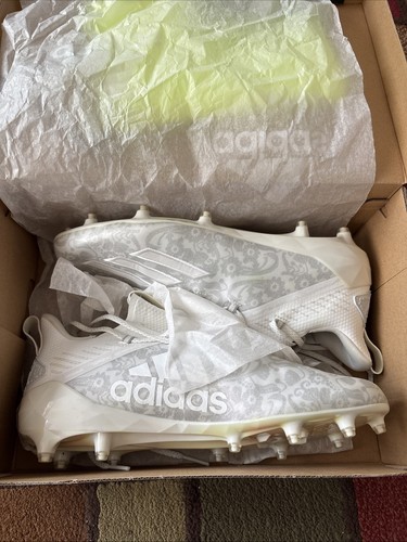 Adizero Young King Cleats Size 12 White BRAND NEW WITH BOX