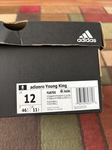 Adizero Young King Cleats Size 12 White BRAND NEW WITH BOX - photo 4