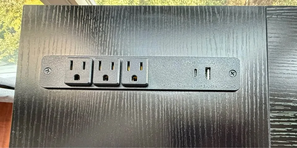 EUC 40” L-Shaped Desk with Built in Outlets - photo 4