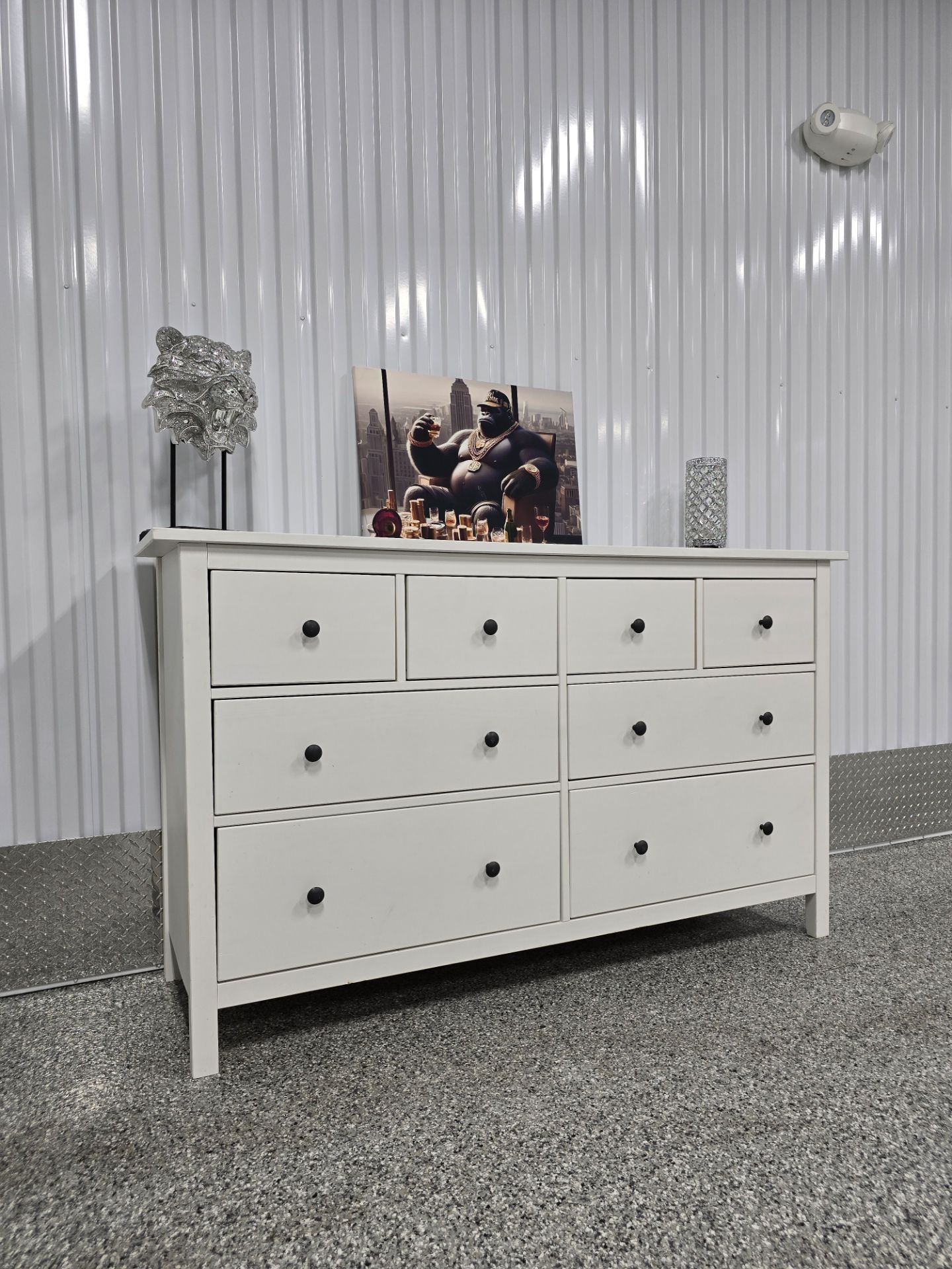 Glossy White 8-Drawer Solid Wood Dresser – Discontinued Color - photo 5