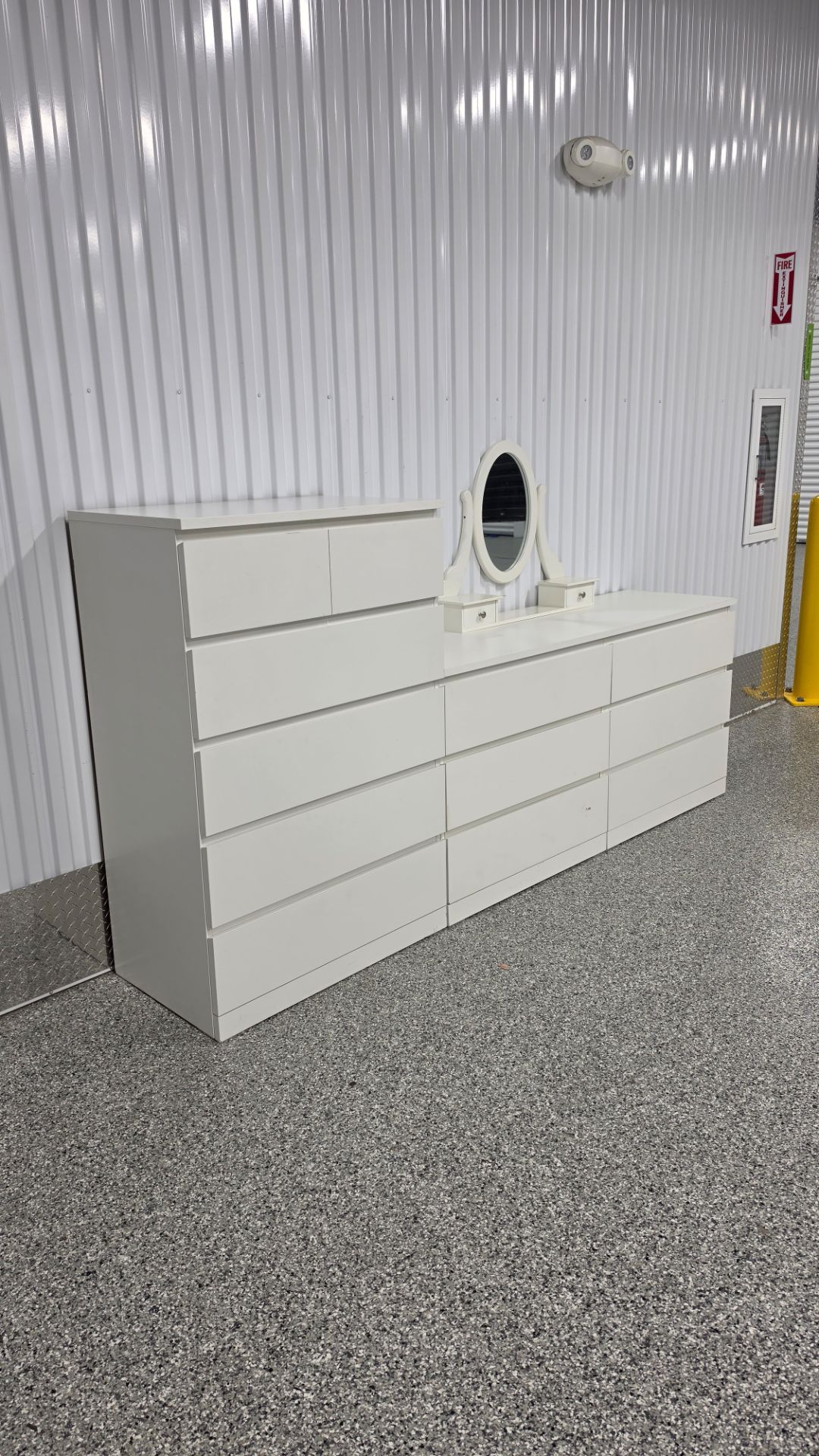 White Dresser and Chest of Drawers Set - photo 3