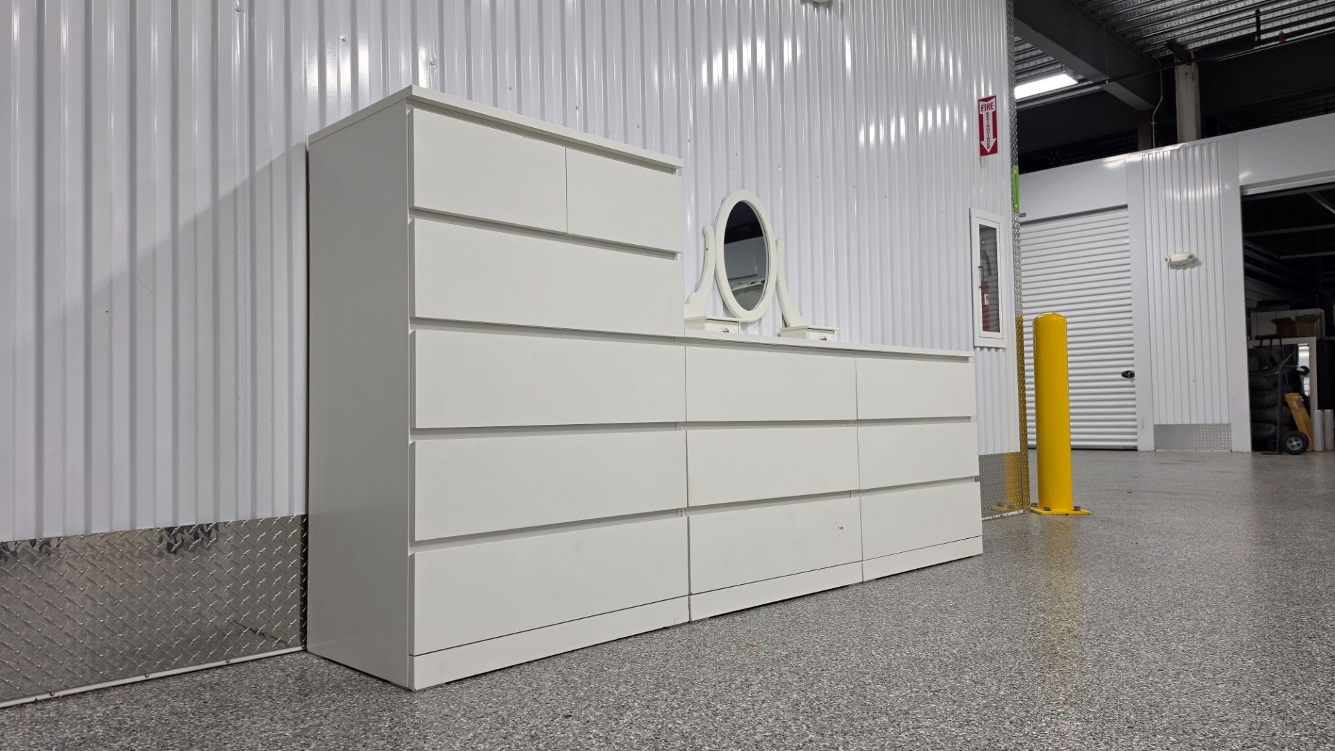 White Dresser and Chest of Drawers Set - photo 4