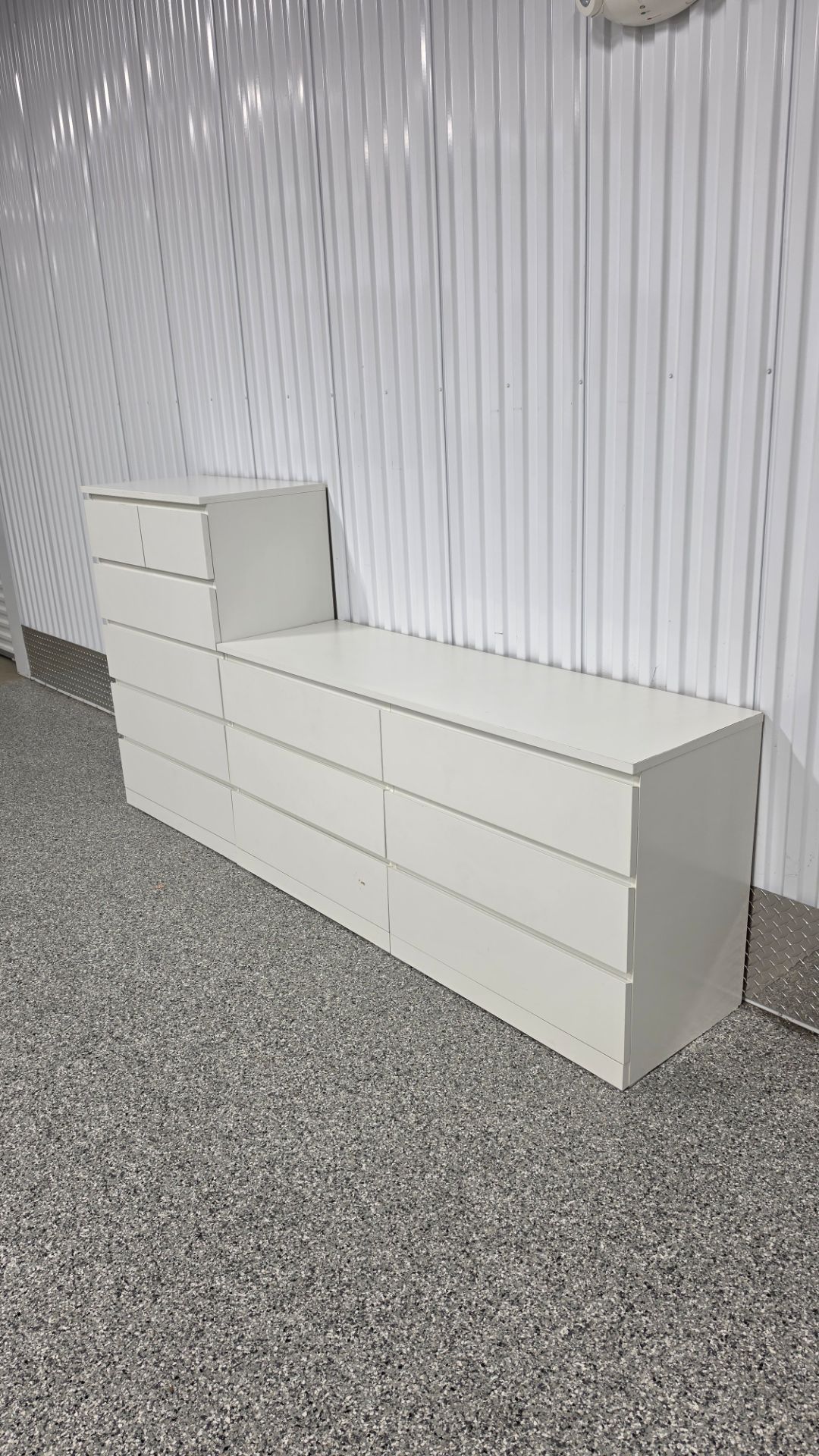 White Dresser and Chest of Drawers Set - photo 5