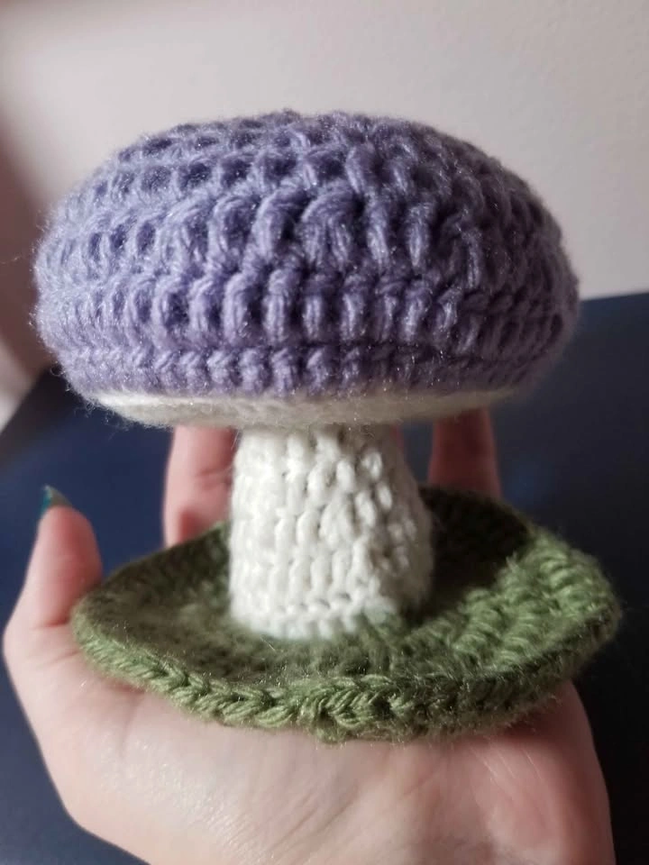 Jewelry Display Purple Mushroom Crochet - photo 4