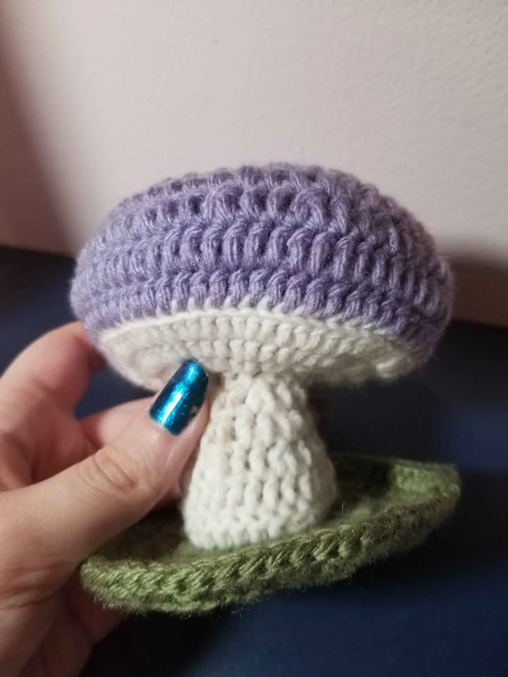 Jewelry Display Purple Mushroom Crochet - photo 5