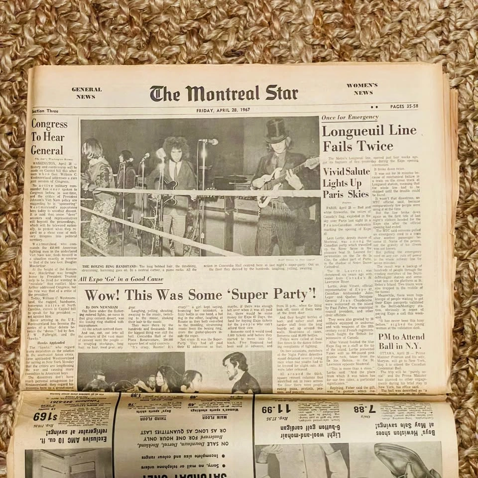 1967 Montreal Sun Newspaper with Expo 67 supplement - photo 3