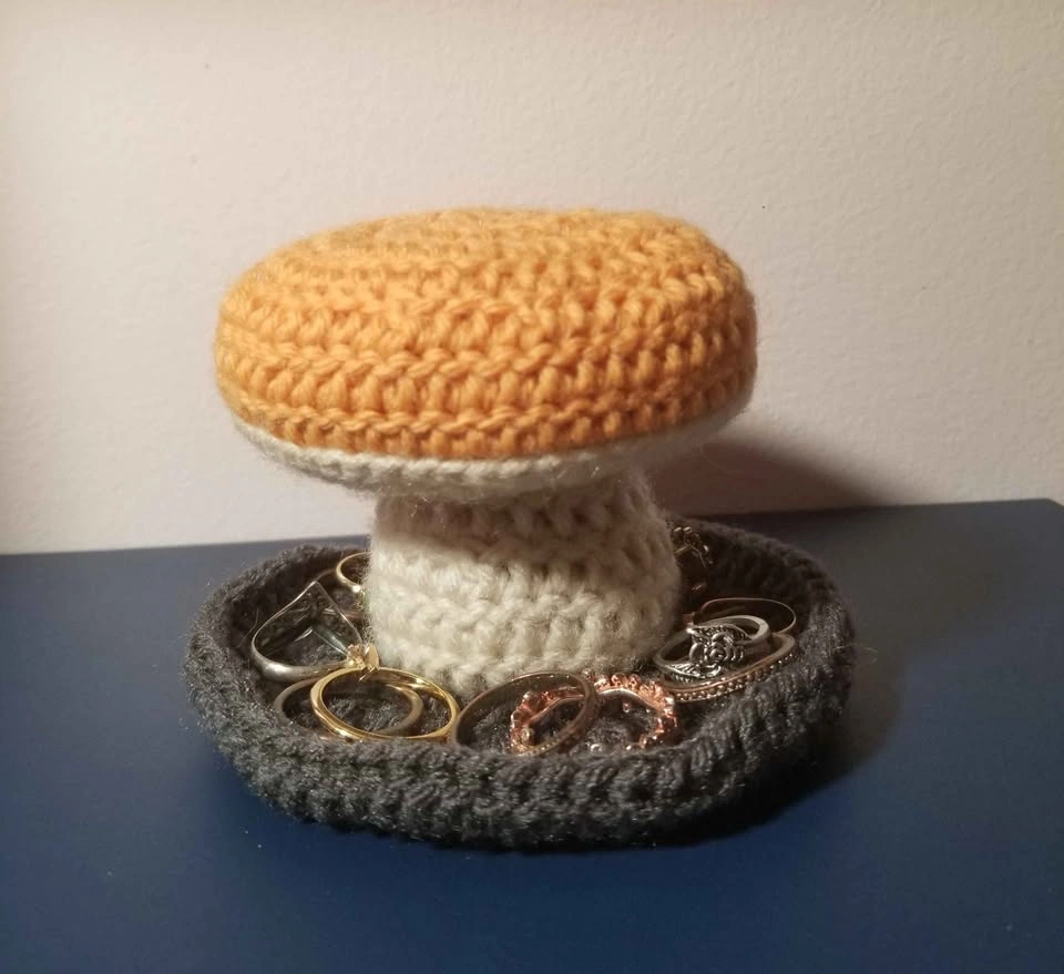 Dark grey Orange Mushroom Jewelry Holder - photo 2
