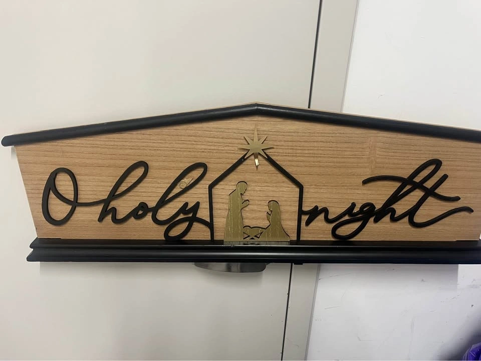 O Holy Night Nativity Wooden Wall Sign - photo 2