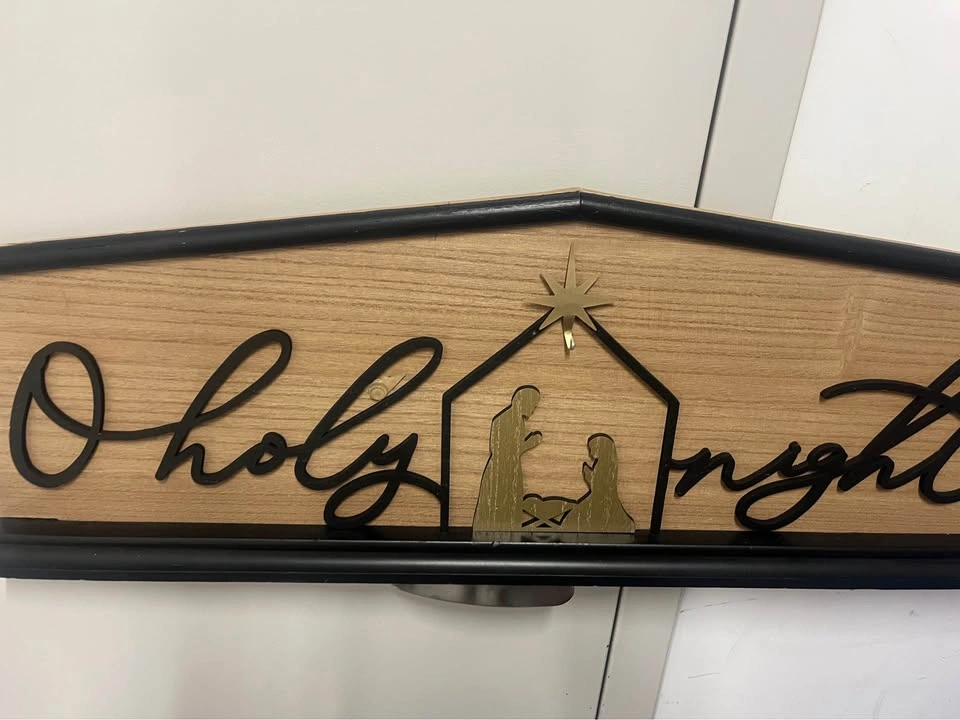 O Holy Night Nativity Wooden Wall Sign - photo 3