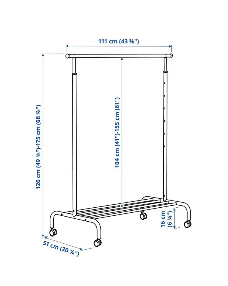 ikea clothes rack rigga white - photo 3